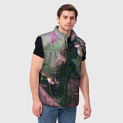 Мужской жилет Абстрактные краски и силуэты, цвет: 3D-черный — фото 2