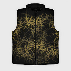 Мужской жилет Universe in golden crackles abstraction