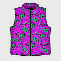 Мужской жилет Turkish cucumber raspberry and green background, цвет: 3D-красный
