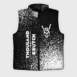 Мужской жилет Thousand Foot Krutch и рок символ на темном фоне