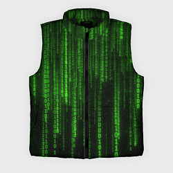 Мужской жилет Двоичный код зеленый, цвет: 3D-черный
