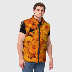 Мужской жилет Фон из желтых цветов, цвет: 3D-светло-серый — фото 2
