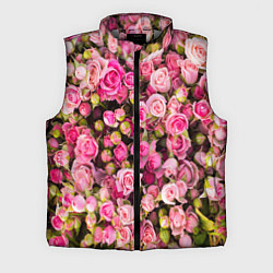 Мужской жилет Фон из розовых роз, цвет: 3D-светло-серый