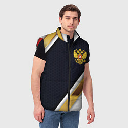 Мужской жилет Gold and white Russia, цвет: 3D-красный — фото 2