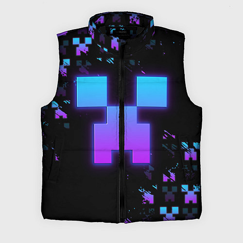 Мужской жилет Minecraft градиент / 3D-Черный – фото 1