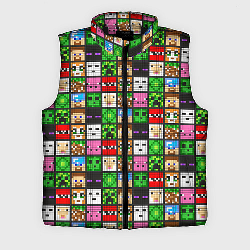Мужской жилет Minecraft - characters / 3D-Черный – фото 1