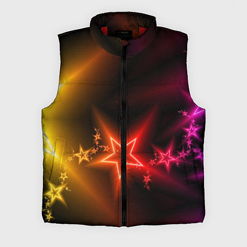 Мужской жилет Звёзды с неоновым свечением / 3D-Красный – фото 1
