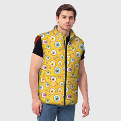 Мужской жилет Глаза круглые разноцветные, цвет: 3D-красный — фото 2