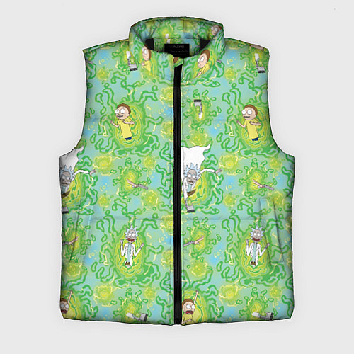 Мужской жилет Portal Rick and Morty / 3D-Черный – фото 1