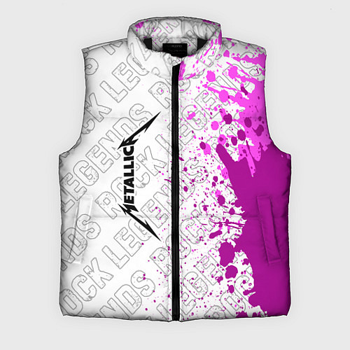 Мужской жилет Metallica rock legends: по-вертикали / 3D-Черный – фото 1