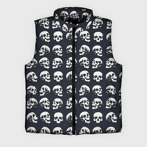 Мужской жилет Черепа и точки / 3D-Черный – фото 1