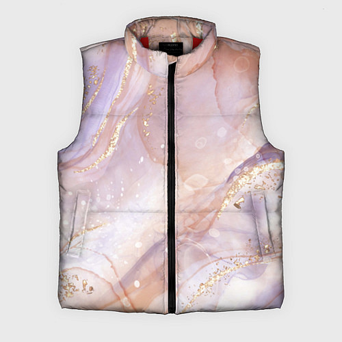 Мужской жилет Бежевый с золотом мрамор / 3D-Красный – фото 1
