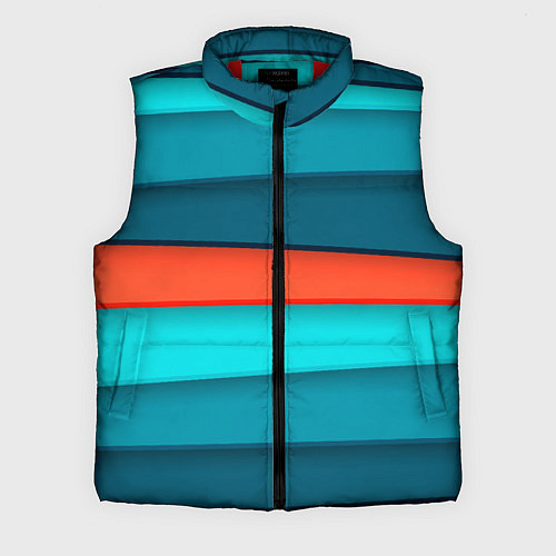 Мужской жилет Геометрические непараллельные пластины / 3D-Красный – фото 1