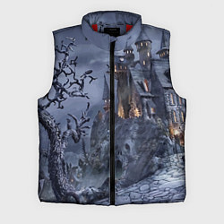 Мужской жилет Старый заброшенный замок - Halloween, цвет: 3D-красный