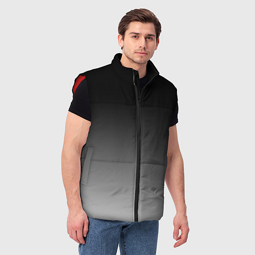 Мужской жилет Серый градиент / 3D-Красный – фото 3