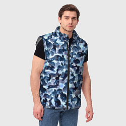 Мужской жилет Новогдние кролики, цвет: 3D-светло-серый — фото 2