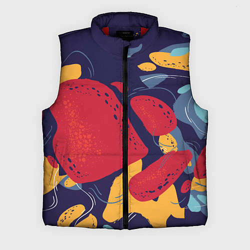 Мужской жилет Красное абстрактное пятно / 3D-Красный – фото 1