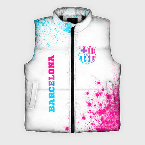 Мужской жилет Barcelona neon gradient style: надпись, символ / 3D-Черный – фото 1