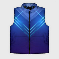 Мужской жилет Глубокий синий с неоновыми полосами