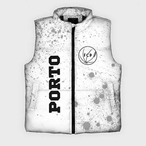 Мужской жилет Porto sport на светлом фоне: надпись, символ / 3D-Черный – фото 1