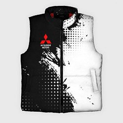 Мужской жилет Mitsubishi - черно-белая абстракция, цвет: 3D-красный