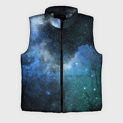 Мужской жилет Акварель галактики, цвет: 3D-светло-серый