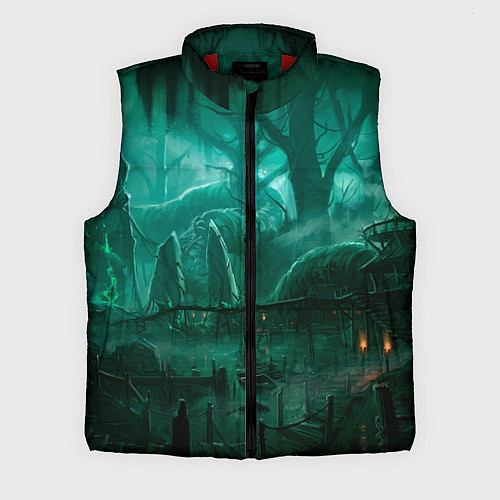 Мужской жилет Причал у болота / 3D-Красный – фото 1