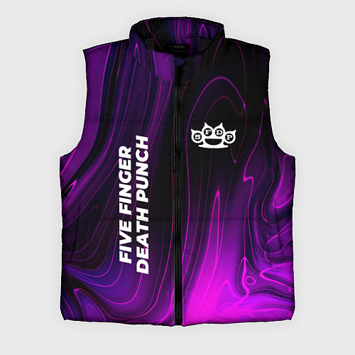 Мужской жилет Five Finger Death Punch violet plasma / 3D-Черный – фото 1