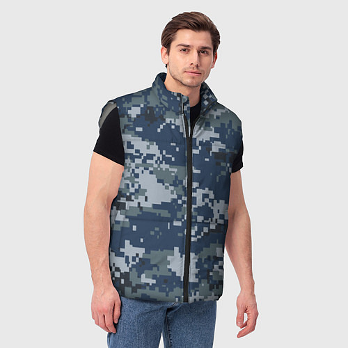 Мужской жилет Камуфляж Росгвардия цифра / 3D-Светло-серый – фото 3