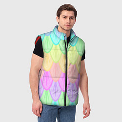 Мужской жилет Цветные перья, цвет: 3D-красный — фото 2