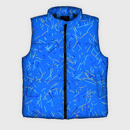 Мужской жилет Особый Сине-голубой абстрактный / 3D-Черный – фото 1