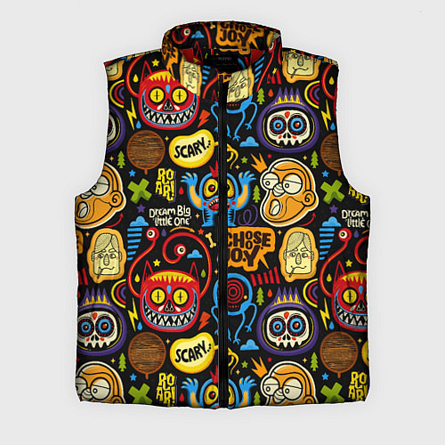 Мужской жилет Ужастики и монстры / 3D-Красный – фото 1