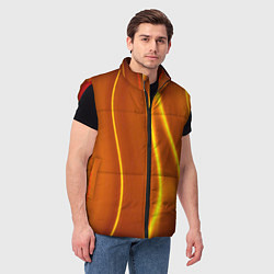 Мужской жилет Пламенная абстракция, цвет: 3D-красный — фото 2