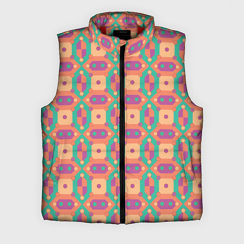 Мужской жилет Паттерн мозайка / 3D-Красный – фото 1