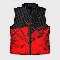 Мужской жилет Красные брызги на черном фоне
