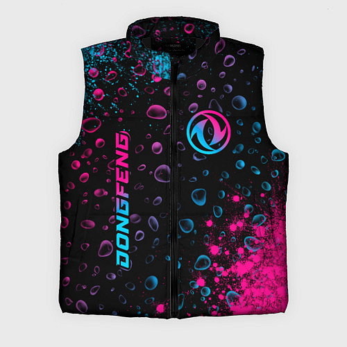 Мужской жилет Dongfeng - neon gradient: надпись, символ / 3D-Черный – фото 1
