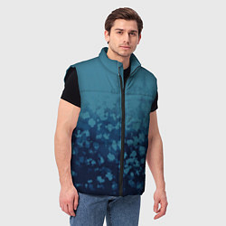 Мужской жилет Абстракция синий, цвет: 3D-черный — фото 2