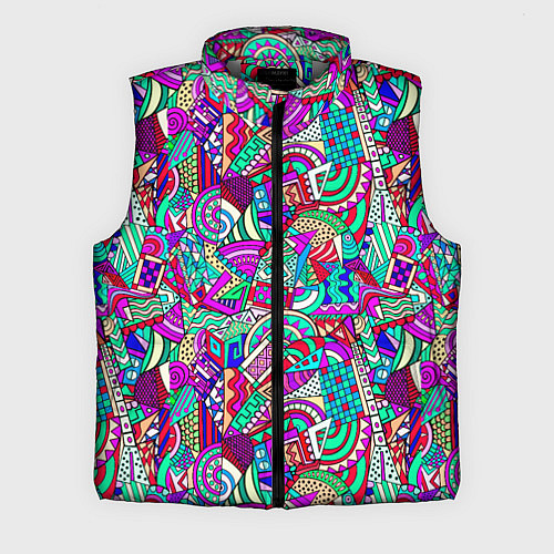 Мужской жилет Лоскутный паттерн / 3D-Светло-серый – фото 1