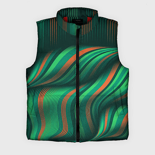 Мужской жилет Абстрактные объёмные полосы / 3D-Красный – фото 1