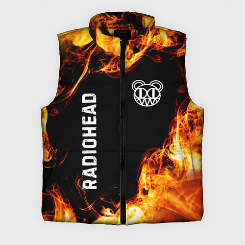 Мужской жилет Radiohead и пылающий огонь / 3D-Черный – фото 1