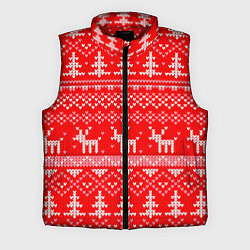 Мужской жилет Рождественский красный свитер с оленями