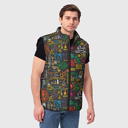 Мужской жилет Шпаргалка по химии, цвет: 3D-черный — фото 2