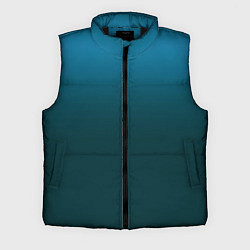 Мужской жилет Градиент бирюзовый, цвет: 3D-черный