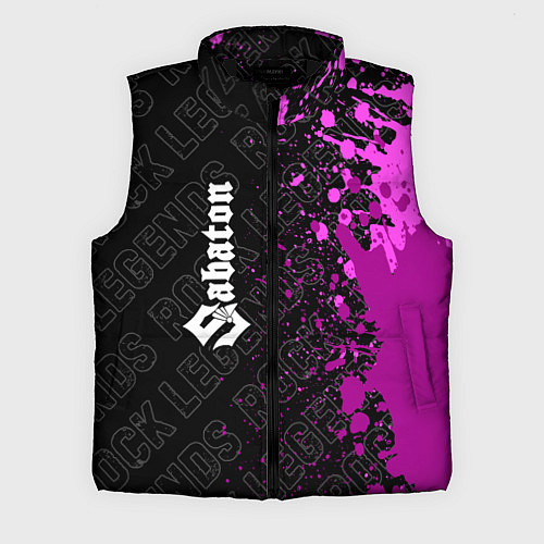 Мужской жилет Sabaton rock legends: по-вертикали / 3D-Черный – фото 1