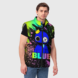 Мужской жилет Rainbow Friends - Blue, цвет: 3D-светло-серый — фото 2