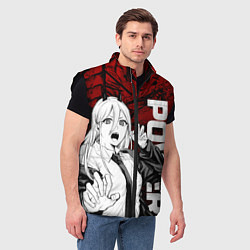 Мужской жилет Пауэр : Человек-бензопила, цвет: 3D-черный — фото 2