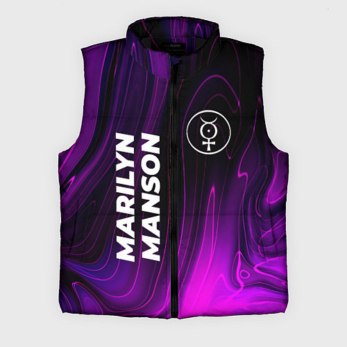 Мужской жилет Marilyn Manson violet plasma / 3D-Черный – фото 1