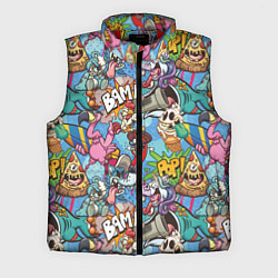 Мужской жилет Сумасшедший поп-арт, цвет: 3D-красный