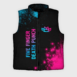 Мужской жилет Five Finger Death Punch - neon gradient: надпись,