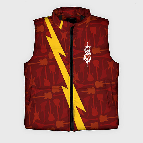 Мужской жилет Slipknot гитары и молния / 3D-Черный – фото 1